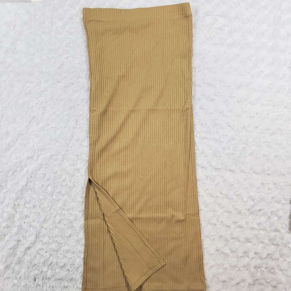 French Connection Stretch Pencil Cut Below the Knee Skirt with Side Slit Size Sm